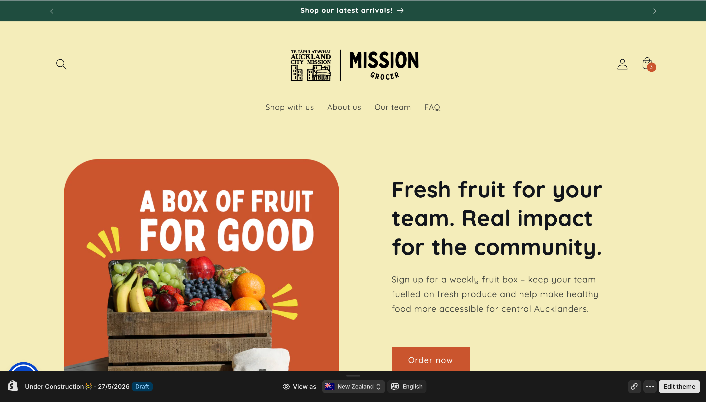 Mission Grocer Homepage